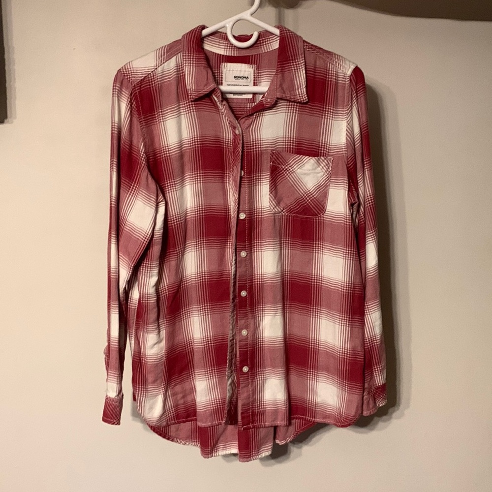 Sonoma Pink Flannel Shirt